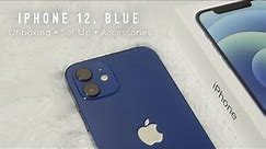 iPhone 12 Blue Unboxing, Set Up, & Accessories | Aesthetic & Chill