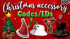 100+ Christmas Accessory Codes/IDs For Brookhaven & Bloxburg ~NEW Winter Santa Holiday Decals~ROBLOX