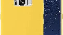 Liquid Silicone Phone Case for Samsung Galaxy S8+ Plus 6.2" G955 G955U Shockproof/Gel Rubber/Cover Case Drop Protection Yellow