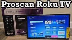Proscan 24" Class HD 720P Roku Smart TV Black PTR2466 Unboxing Setup Review