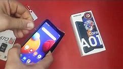 how to put a Sim card in Samsung Galaxy A01 core