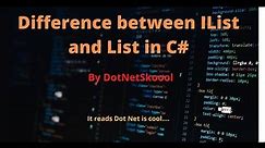 List vs IList in C#