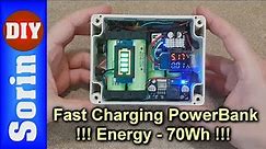 DIY Fast Charging PowerBank - 70Wh (AFC, QC2.0, QC3.0, FCP/SCP)