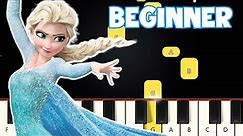 Let It Go Frozen | Beginner Piano Tutorial | Easy Piano
