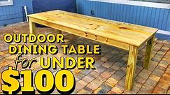 How to Build an Outdoor Farmhouse Table for Under $100 | Woodworking DIY Project