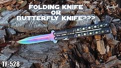 TAC Force Assisted Opening Black Handle Rainbow Blade Knife Review