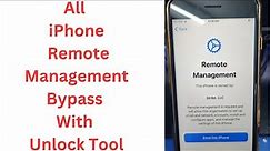 All iPhone Remote Management Bypass With Unlock Tool - iphone mdm removal - remote management bypass