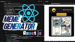 Creating Meme Generator App using #reactjs