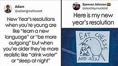 New Year's Resolution Determination Hilariously Portrayed In Tweets