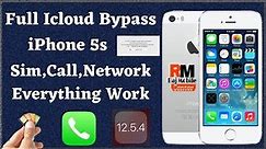 iPhone 5s IOS 12.5.4 Full Icloud Bypass | Sim,Call,Network Everything Work
