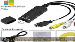 AIFUSI USB 2.0 Audio/Video Converter, VHS to Digital Converter, Video Capture Card VCR TV to DVD Co