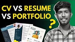 What's the Difference Between a Resume, CV & Portfolio ? Which is Better?
