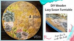 Wooden Lazy Susan DIY / How to Decoupage Crafts / Painted Craft Project Ideas