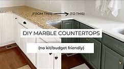 DIY FAUX MARBLE COUNTERTOP TUTORIAL | HOW TO PAINT FAUX MARBLE COUNTERTOPS | BUDGET FRIENDLY