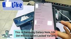 Samsung Note 10 Plus Network Unlock Video Guide
