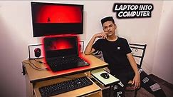 LAPTOP INTO DESKTOP COMPUTER🔥 | how to convert a laptop into pc | through HDMI