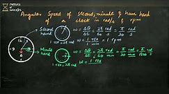 How to calculate angular speed of second, minute and hour hand