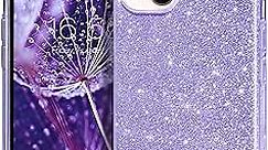 MATEPROX Compatible with iPhone 13 case,Bling Sparkle Cute Girls Women Protective Cases Cover for iPhone 13 6.1" 2021(Purple)