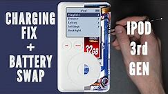 Ipod Classic 3rd gen: fixing charging issues and swapping the battery