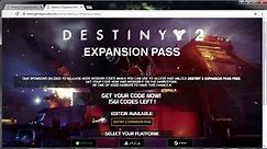 How to Get Destiny 2 Expansion Pass Code Free - Xbox One, PS4 and PC
