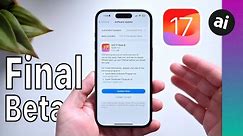iOS 17 Beta 8 -- FINAL Beta! When Will It Be Released?!