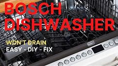 ✨ BOSCH DISHWASHER - EASY RESET and DRAIN FIX ✨