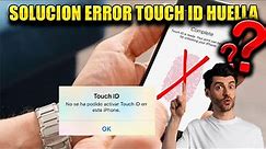 Solucion No se ha podido activar Touch ID en este iPhone. No puedo añadir huella.