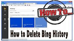 How to Delete Bing History