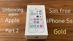 Apple iPhone 5s unboxing. ( again.) [ SIM フリー iPhone5s 開封 (再) ] Part 2