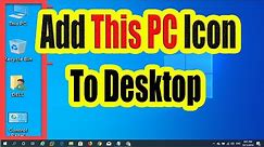 This Pc/My computer Desktop Icons missing? Add windows 10 desktop icon shortcuts.