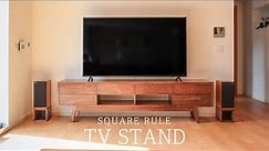 SQUARERULE FURNITURE - Making a Walnut Tv Stand With Drawers - Dovetail Joint