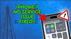 How to fix iPhone 7 No Network/ No Service / No Sim Card Issue