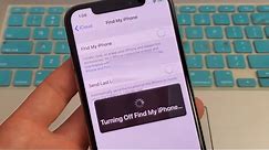 iPhone X/XS/XR: How to Turn "Find My iPhone" Off & On
