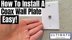 COAX OUTLET INSTALLATION - HOW TO