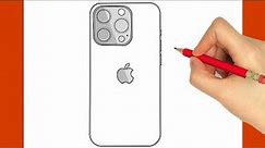 HOW TO DRAW A IPHONE EASY