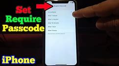 How to Set Require Passcode on iPhone X