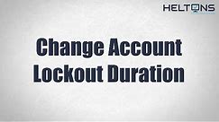 How to Change Account Lockout Duration for Local Accounts in Windows 10