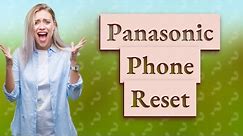 How do I reset my old Panasonic cordless phone?