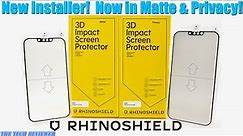 RhinoShield 3D Impact Screen Protector for iPhone 13 Pro/Max: NEW Installer! Privacy/Matte Versions!