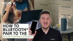 Sony | How to Bluetooth® pair to the SRS-XE200, SRS-XE300, or SRS-XG300 Portable Speakers