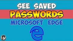 How to view saved password in Microsoft Edge