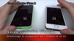 Démontage et comparatif de l'intérieur de l'iPhone 5C et iPhone 5S