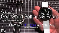 Samsung Gear Sport Settings and New Watch Faces