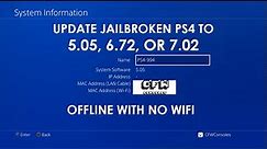How to Update PS4 Firmware to 5.05, 6.72, or 7.02 Offline.