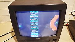 1997 13" CRT RCA TV and Retro Atari 2600 Joystick (model T13060GY),
