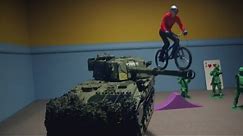 Amazing bike stunts: Danny MacAskill performs on giant toys in Imaginate film