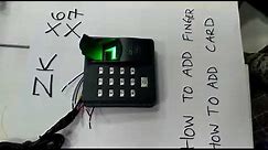 How to enroll or add finger print in new Zkteco x6 / x7 brand