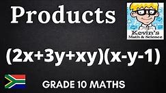 Products Grade 10: trinomial x trinomial