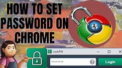 How to lock Google Chrome Browser || Set Password ||