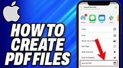 How To Create PDF Files on iPhone (2024) - Easy Fix